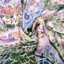 Print On Silky Satin Fabric#97