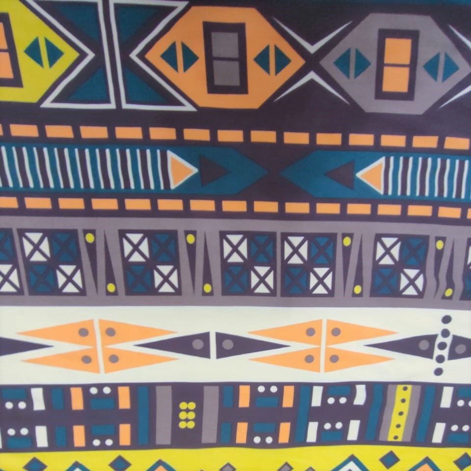 Print On Silky Satin Fabric#77