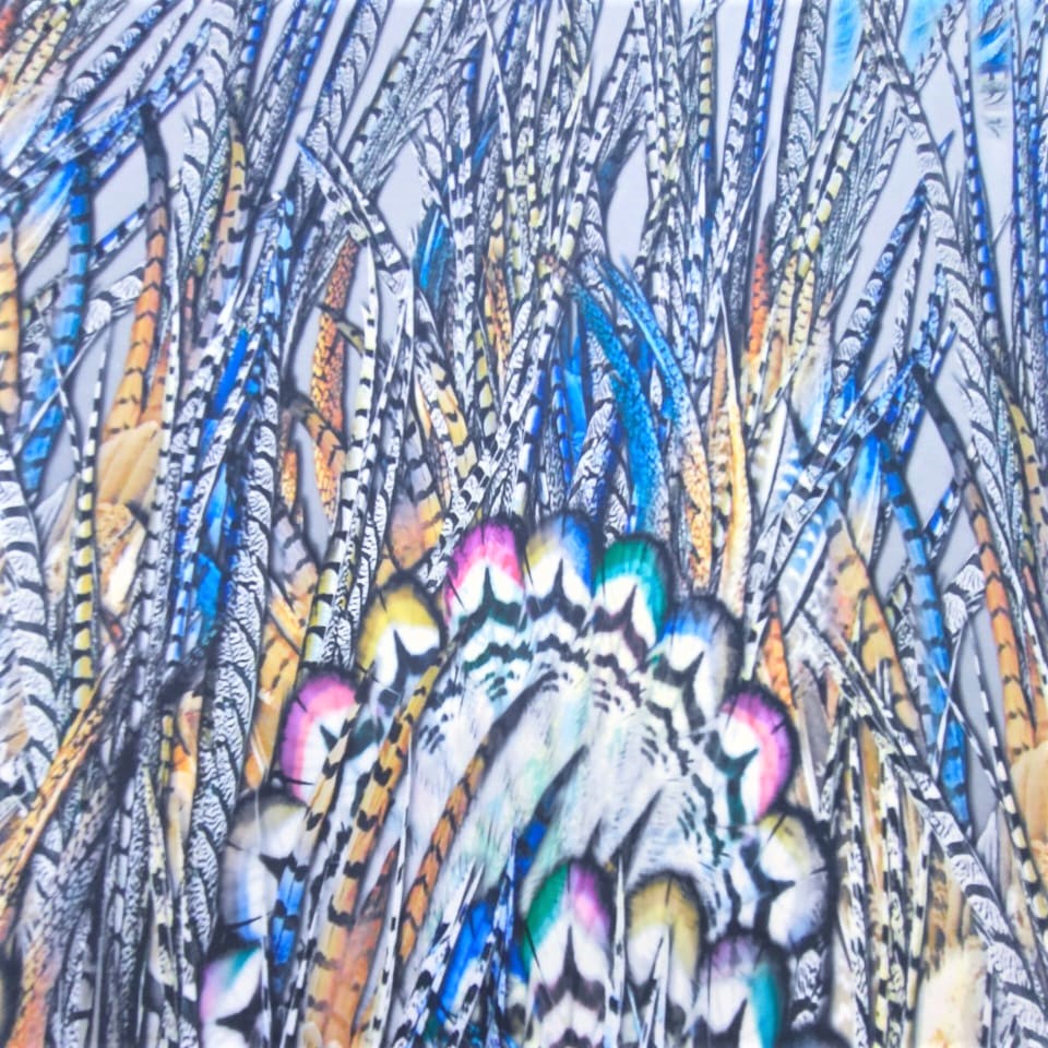 Print On Silky Satin Fabric#78