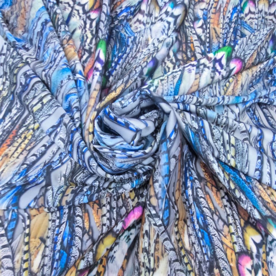 Print On Silky Satin Fabric#78