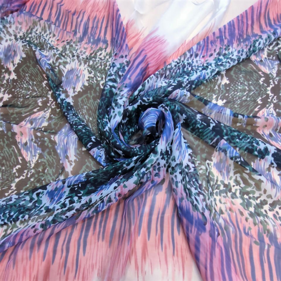 Print On Silk Chiffon#163