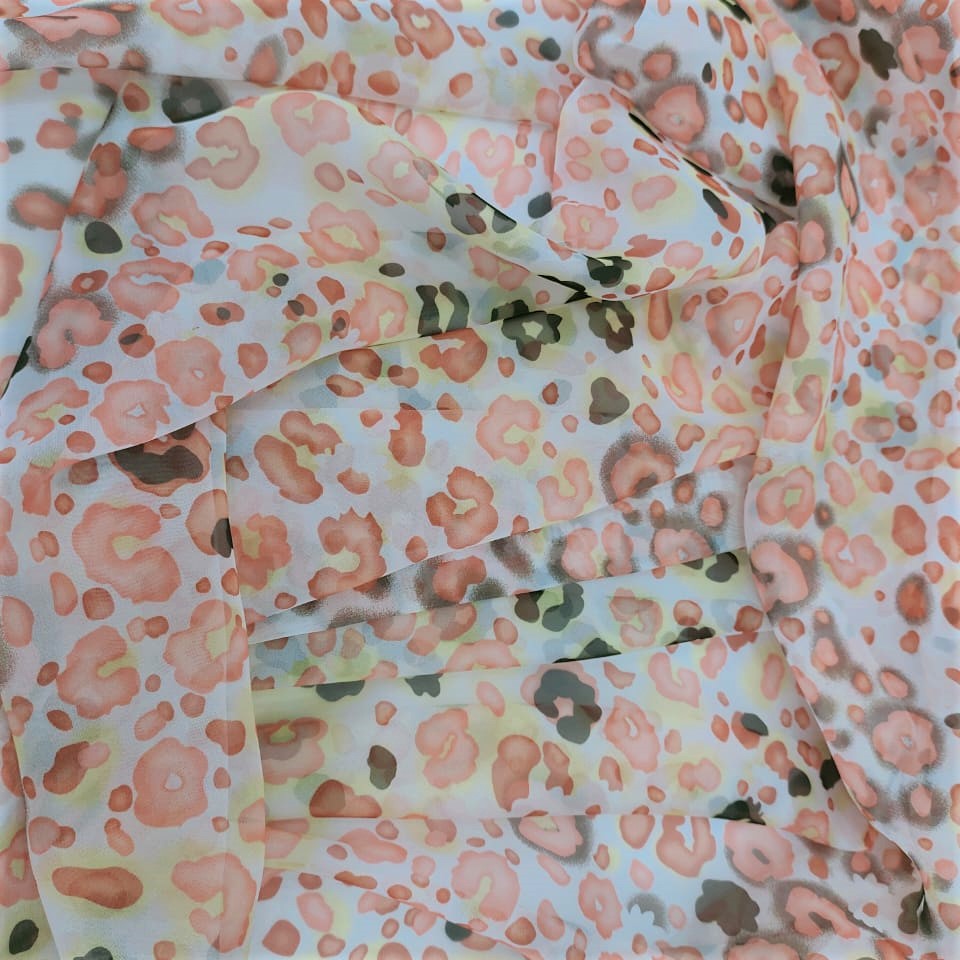 Print On Poly Flat Chiffon Woven Fabric#05