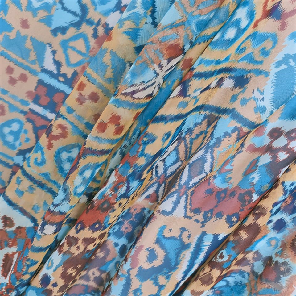 Print On Poly Flat Chiffon Woven Fabric#15