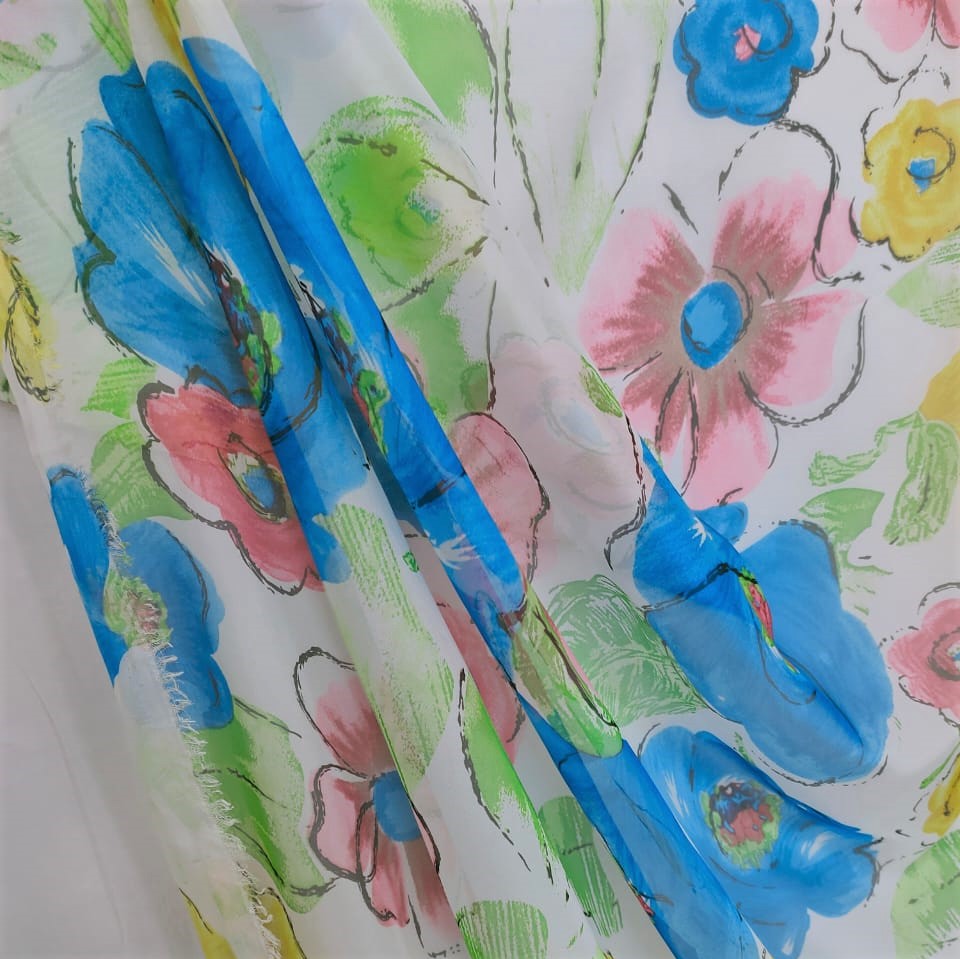 Print On Poly Flat Chiffon Woven Fabric#30
