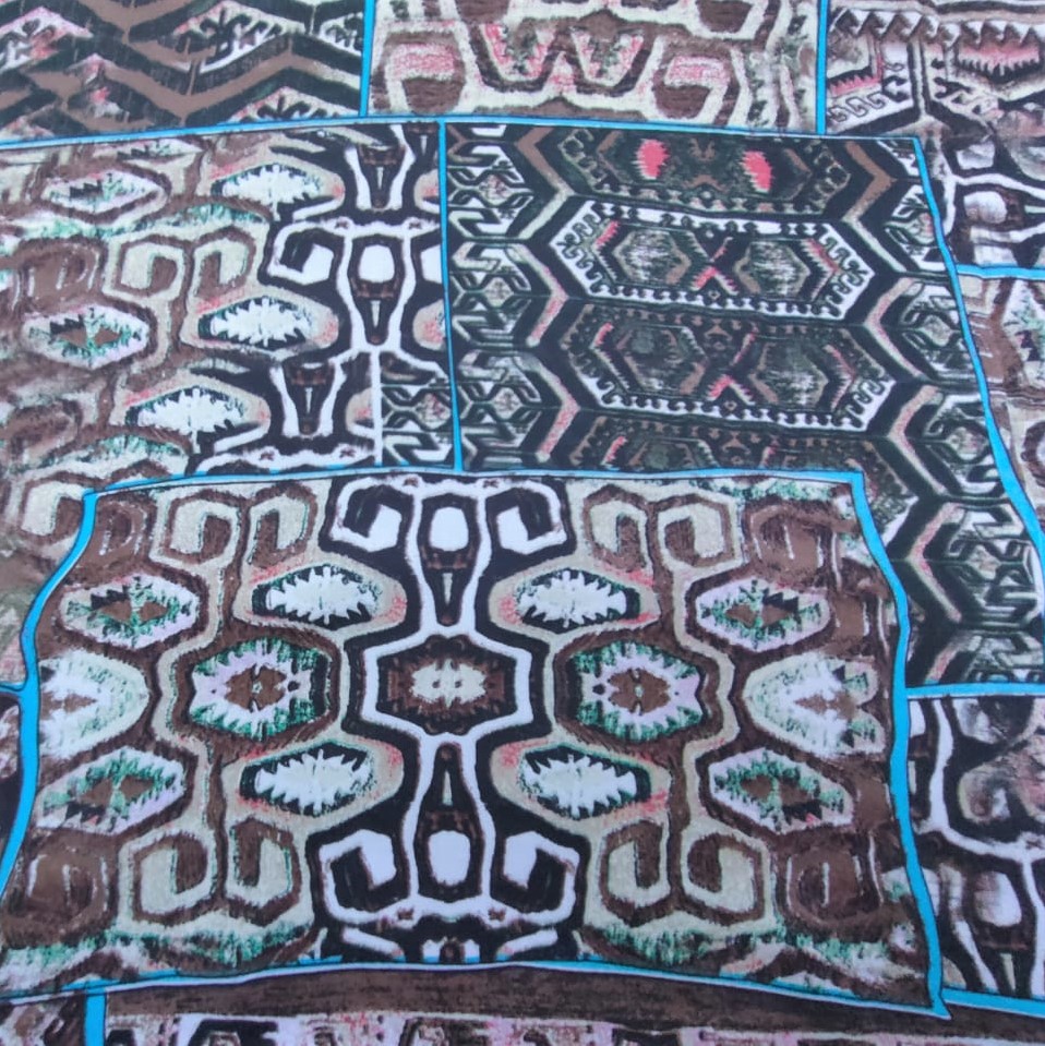 Print On Poly Flat Chiffon Woven Fabric#37
