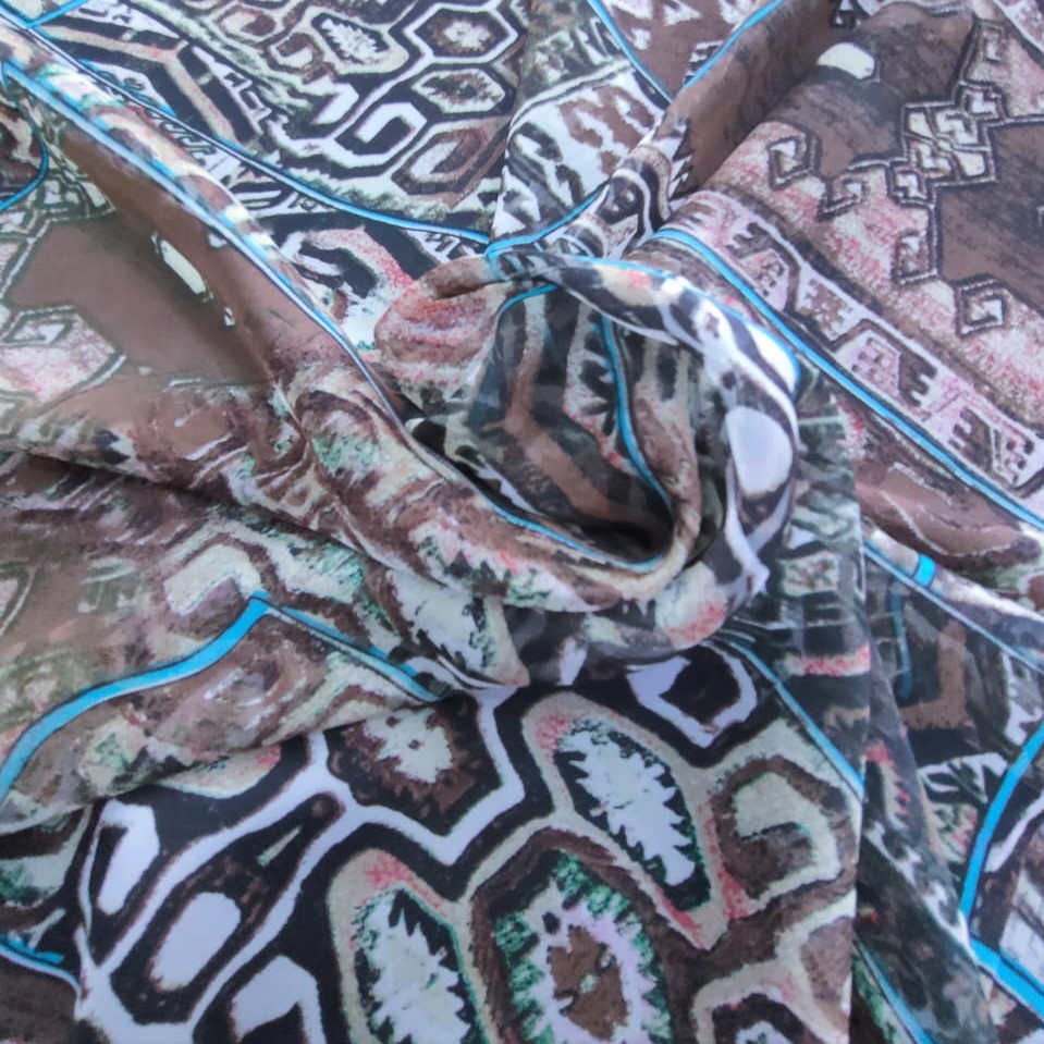Print On Poly Flat Chiffon Woven Fabric#37