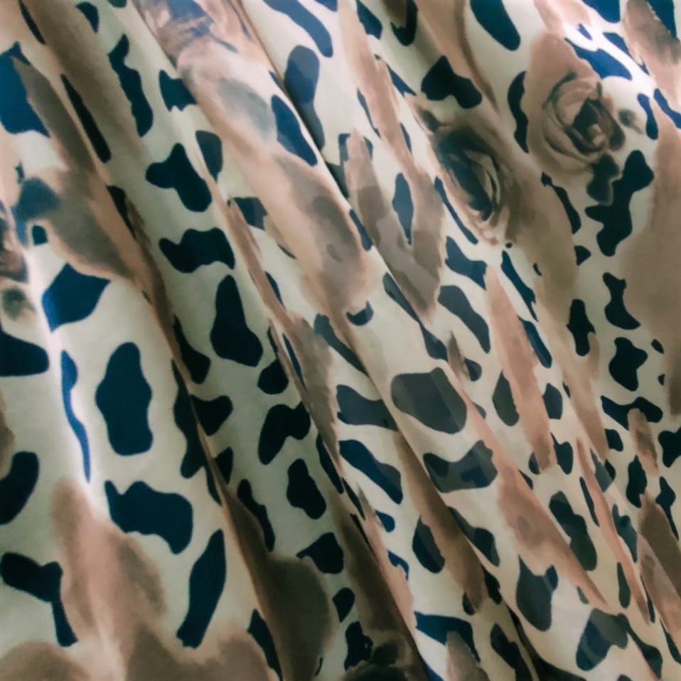 Print On Poly Flat Chiffon Woven Fabric#38