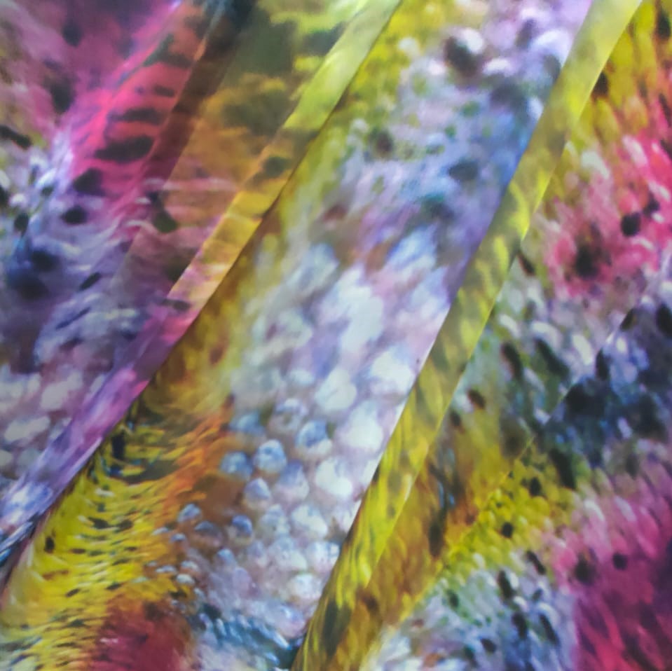 Print On Poly Flat Chiffon Woven Fabric#46