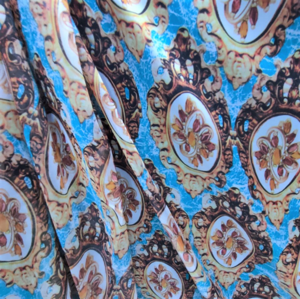 Print On Poly Flat Chiffon Woven Fabric#50