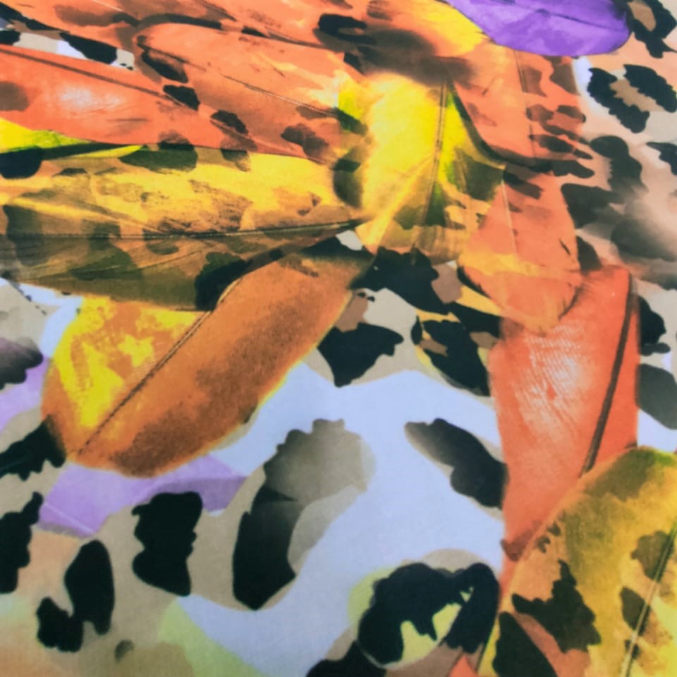 Print On Poly Flat Chiffon Woven Fabric#56