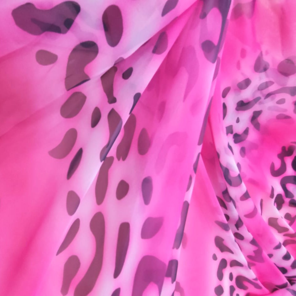 Print On Poly Flat Chiffon Woven Fabric#72