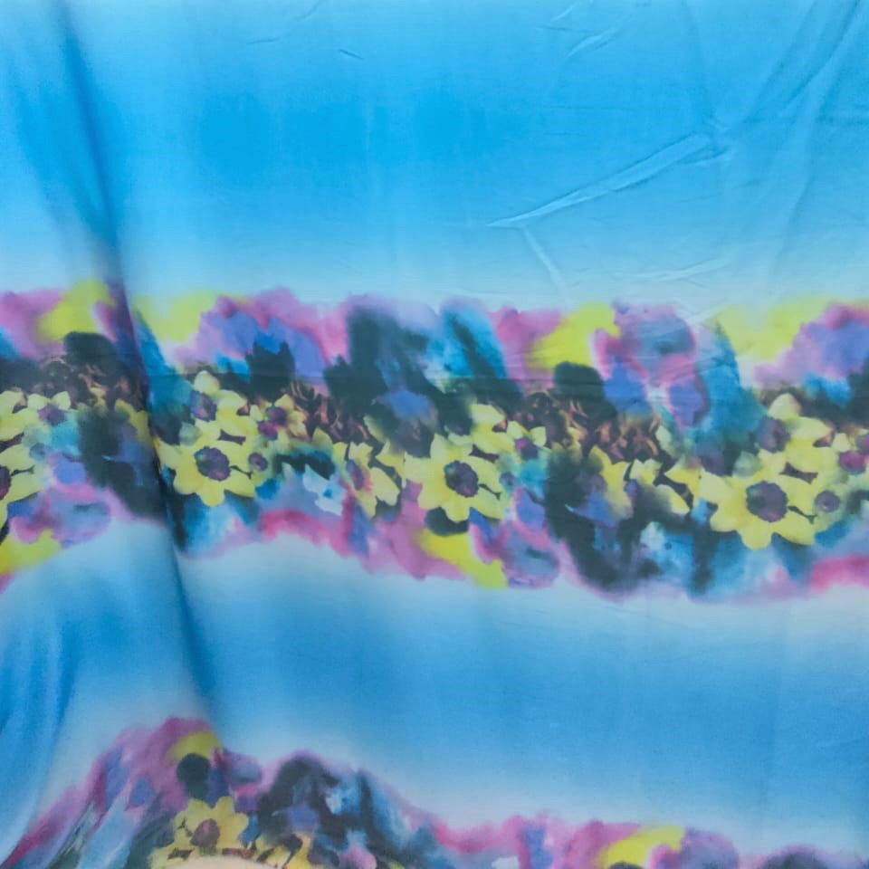 Print On Poly Flat Chiffon Woven Fabric#75