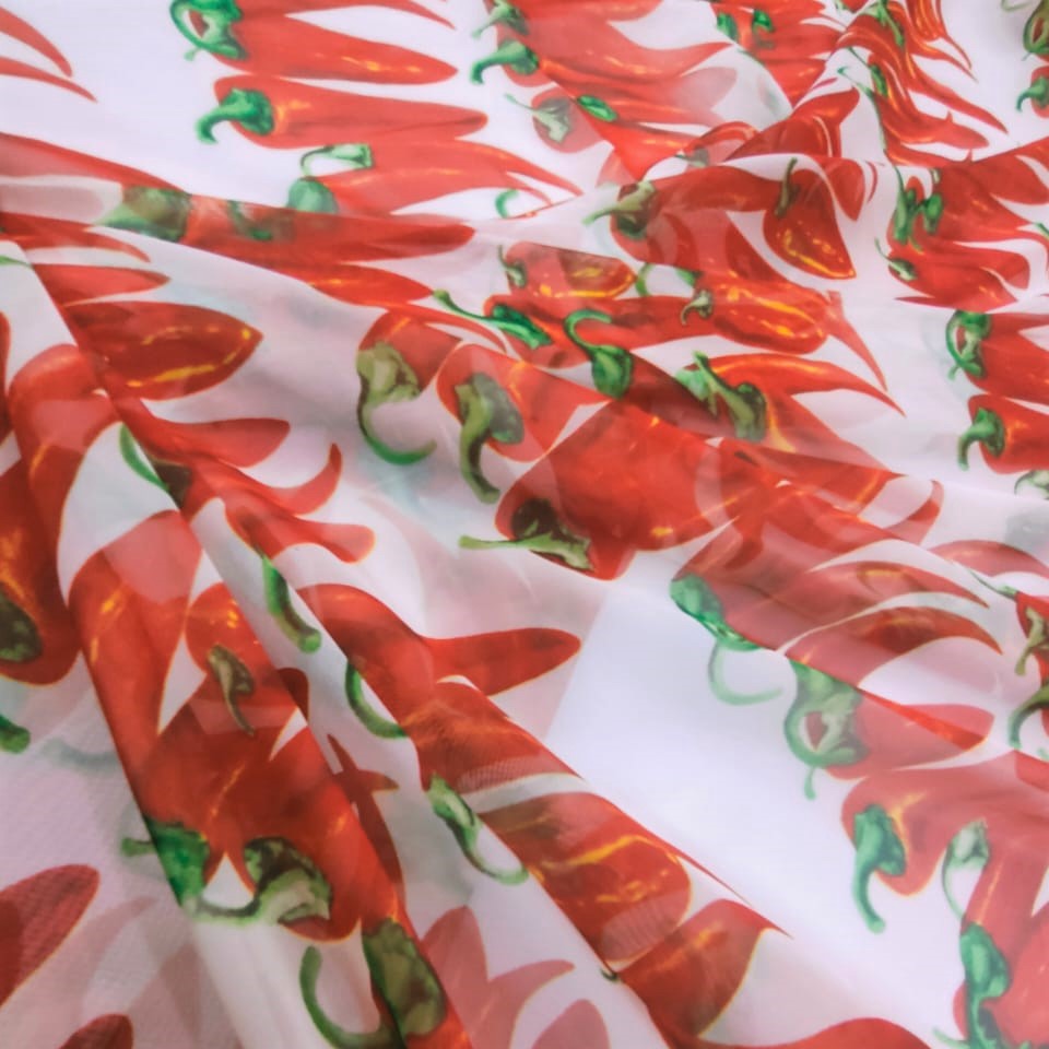 Print On Poly Flat Chiffon Woven Fabric#85