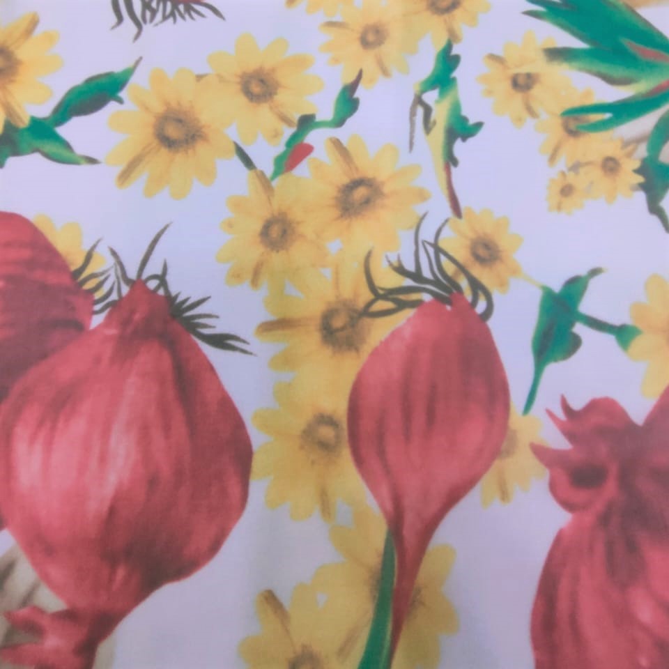 Print On Poly Flat Chiffon Woven Fabric#90