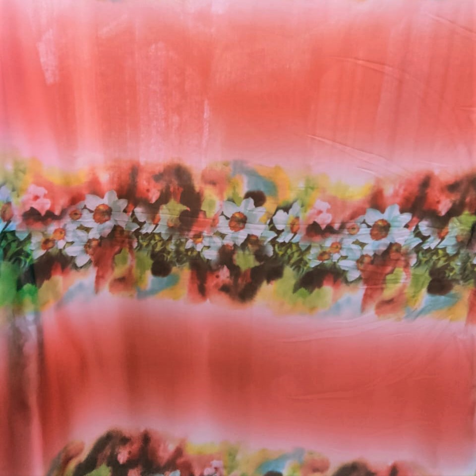 Print On Poly Flat Chiffon Woven Fabric#93