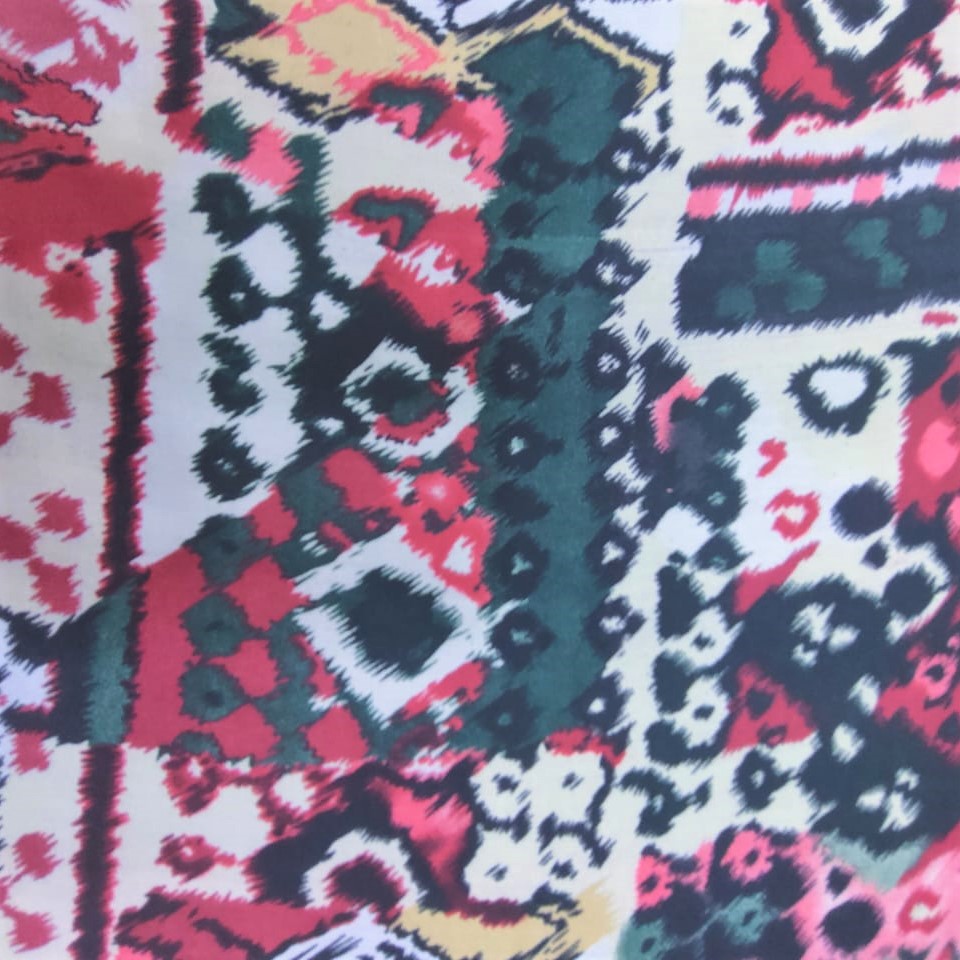 Print On Poly Flat Chiffon Woven Fabric#108