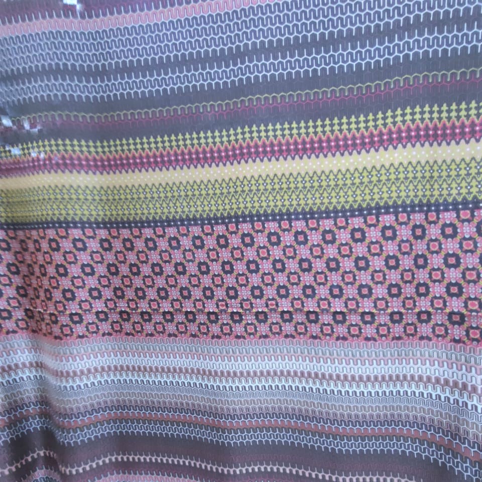 Print On Poly Flat Chiffon Woven Fabric#110