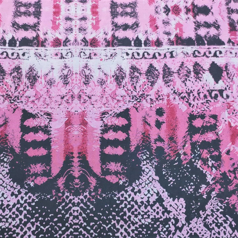 Print On Poly Flat Chiffon Woven Fabric#118
