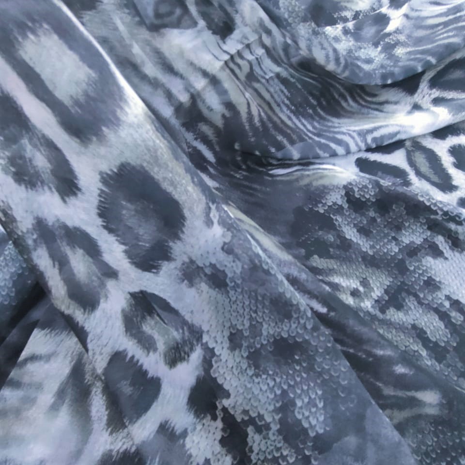 Print On Poly Flat Chiffon Woven Fabric#130