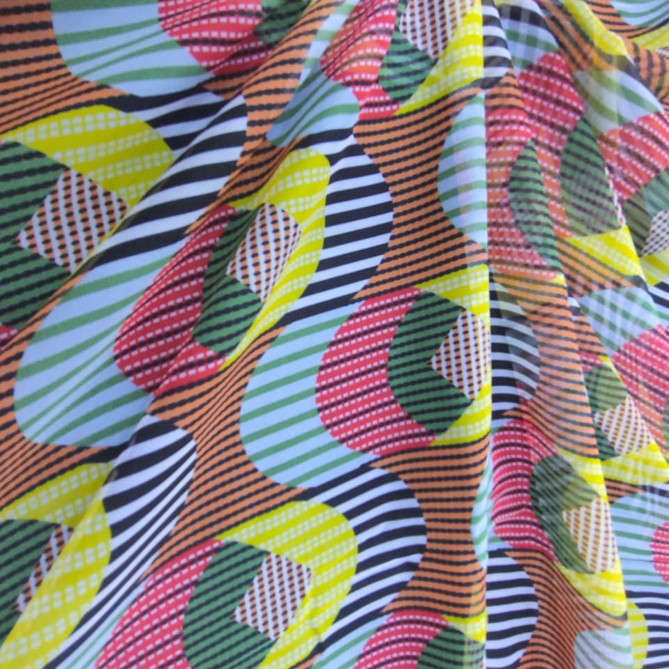 Print On Poly Flat Chiffon Woven Fabric#120