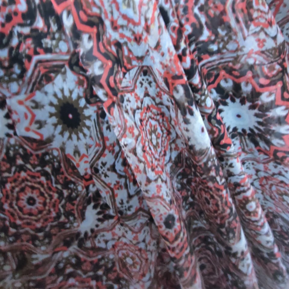 Print On Poly Flat Chiffon Woven Fabric#121