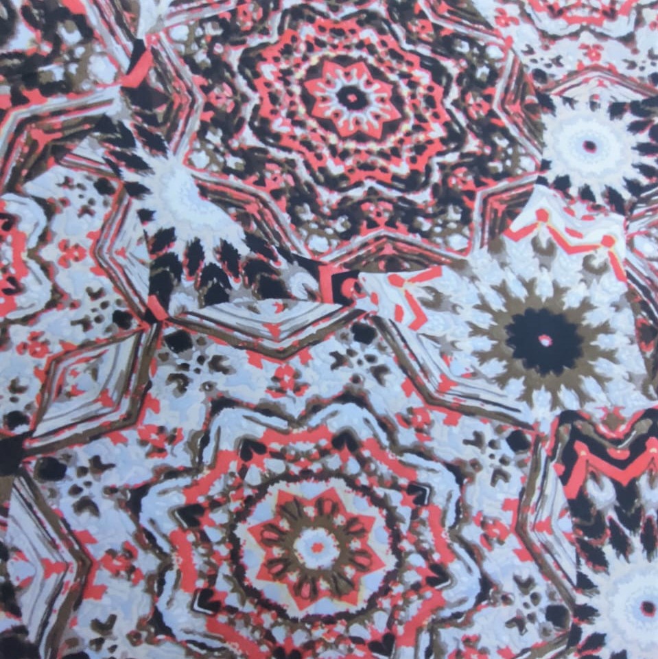 Print On Poly Flat Chiffon Woven Fabric#121