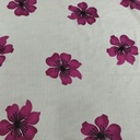 Black Dots & Dark Pink Flower Print On Georgette