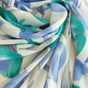 Blue & Green Floral Print On Georgette