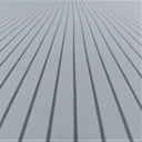 Ice Blue & Black Stripe Tokyo Crepe Woven Fabric