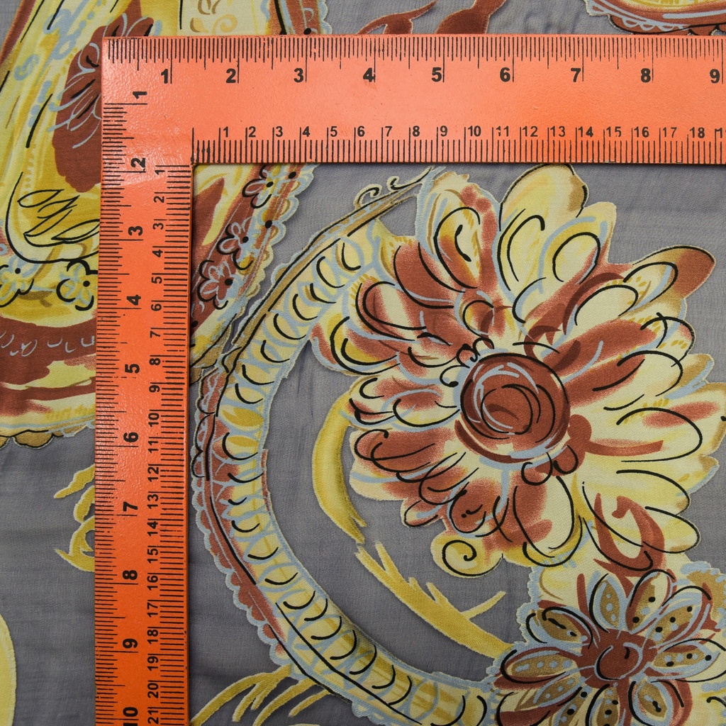 Print On Silk Satin Burnout#30