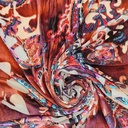 Multicolor Printed Velvet Brasoo Fabric#02
