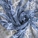 Black And White Leopard Print On Silk Chiffon