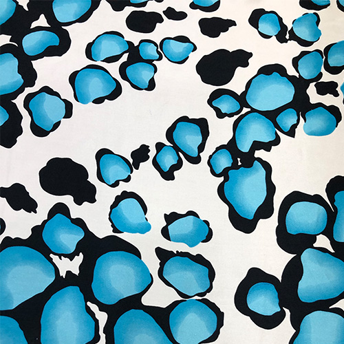 Ocean Pebbles Print on Pure Silk Satin