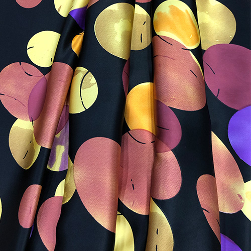 Water Balloon Moons Print on Pure Silk Satin 2663