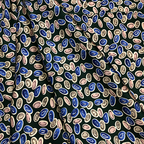 2675 Gemstone Pebbles Print on Pure Silk Satin