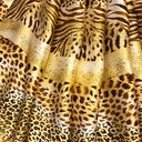Feline Skin Print on Pure Silk Satin