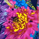 Midnight Bloom Print on Pure Silk Satin