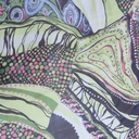 Abstract Artwork Print On Silk Chiffon