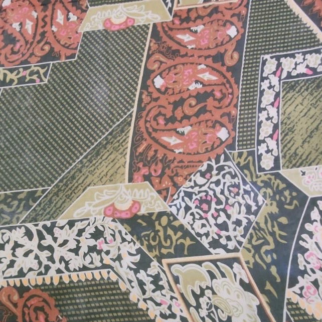 Camouflage Art Print On Silk Chiffon