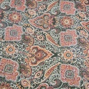 Classic Henna Art Print On Silk Chiffon