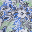 Painted Flowers Print On Silk Chiffon