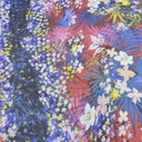 Summer Flower Garden Print On Silk Chiffon