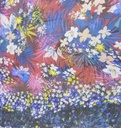 Summer Flower Garden Print On Silk Chiffon