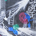 Cityscape(Black)Print On Silk Chiffon