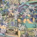 European Garden Print On Silk Chiffon