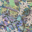 European Garden Print On Silk Chiffon