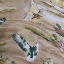 Free Bird Print On Silk Chiffon
