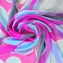 Seashore Pebbles Print On Silk Chiffon