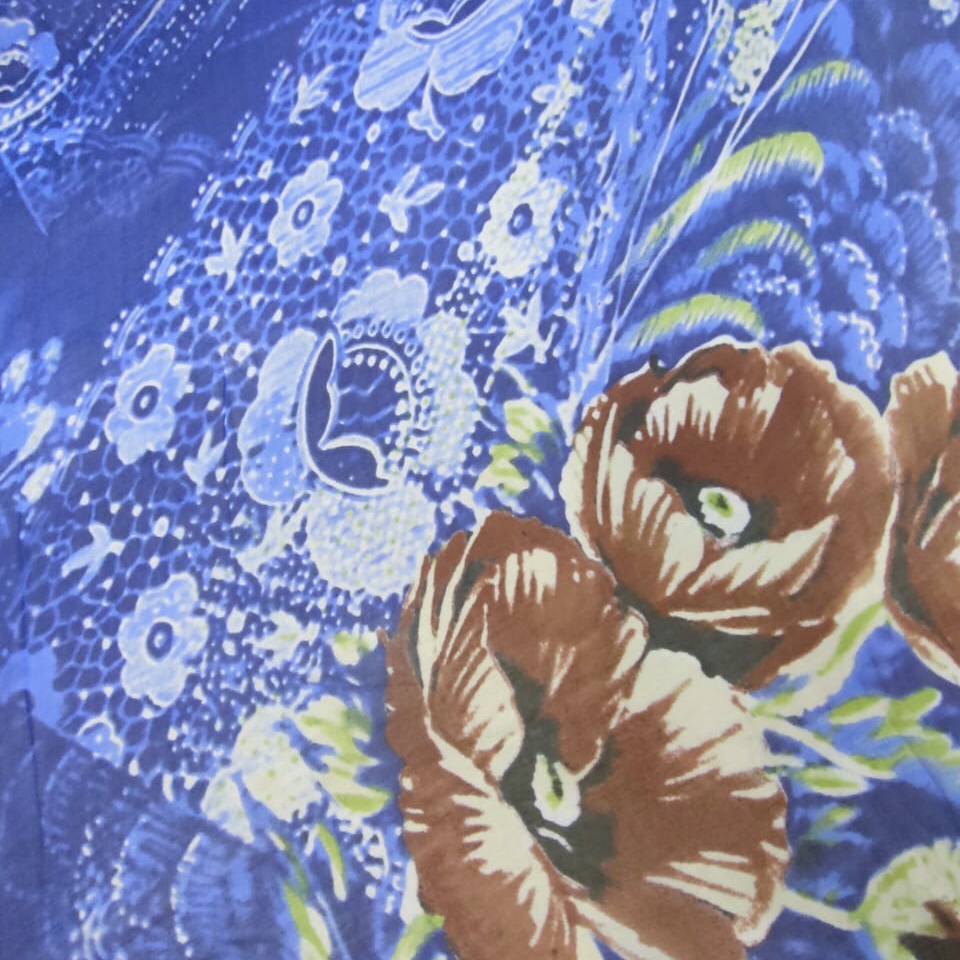 Underwater Blooms Print On Silk Chiffon