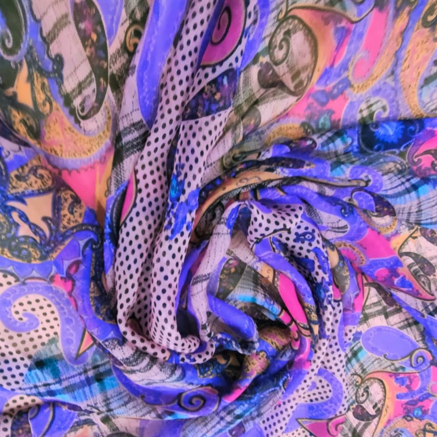 Print On Silk Chiffon#45